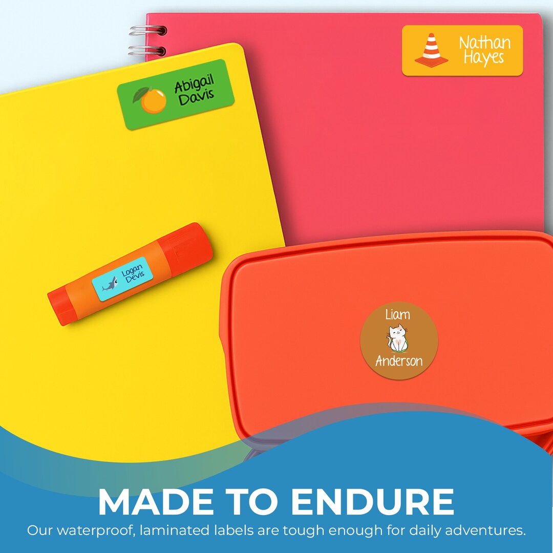 Custom Name Stickers For Kids - Waterproof Personalized Labels For School & Daycare